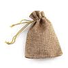 Polyester Imitation Burlap Packing Pouches Drawstring Bags ABAG-R005-9x12-15-2