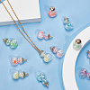 ARRICRAFT 48Pcs 6 Colors Luminous Glass Pendants GLAA-AR0001-39-5