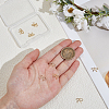 8Pcs 2 Colors Brass Micro Pave Cubic Zirconia Pendants KK-BC0014-44-3