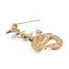 Golden Alloy Enamel Brooch Pin JEWB-Q030-14G-01-3