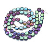 Electroplate Transparent Glass Beads Strands EGLA-Q124-001-E01-2