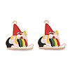 Christmas Theme Alloy Enamel Pendants ENAM-T020-33D-1