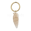 Natural Conch Shell Pendant Keychain KEYC-JKC00989-4