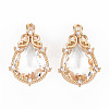 Rack Plating Brass Micro Pave Clear Cubic Zirconia Charms KK-T060-60-RS-2