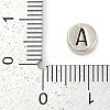 925 Sterling Silver Flat Round with Letter Beads LS-STER-G044-01AS-A-3