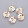 Natural Cultured Freshwater Pearl Pendants PEAR-J004-22G-1