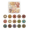 Yilisi 300Pcs 15 Style Flower Shape Rhinestone Buttons RB-YS0001-02-10