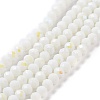 Electroplate Opaque Solid Color Glass Beads Strands EGLA-A044-P8mm-L01-1