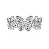 Anti-Tarnish Clear Cubic Zirconia Butterfly Finger Rings RJEW-Q814-12P-2