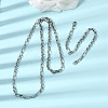 304 Stainless Steel Link Chain Bracelet & Necklace Jewelry Sets SJEW-L199-17P-1