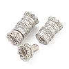 925 Sterling Silver Micro Pave Cubic Zirconia Screw Clasps STER-U001-05A-P-2