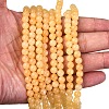 Natural Yellow Jade Bead Strands G-K121-02-6mm-3