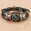 12 Constellations PU Leather Multi-strand Bracelets WGFD09F-04-1