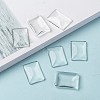 Transparent Rectangle Glass Cabochons X-GGLA-R025-25x18-8