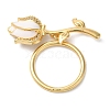 Brass Micro Pave Clear Cubic Zirconia Toggle Clasps KK-N254-85G-1