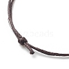 Alloy Heart Beaded Cord Bracelet BJEW-PH01485-01-5