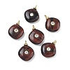 Dyed Natural Red Tiger Eye Pendants KK-C251-01F-01-1