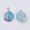 Synthetic Turquoise Kitten Pendants G-K234-D08-2