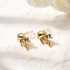 Brass Stud Earrings EJEW-C158-11A-G-2