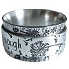 Dandelion with Word Pattern Alloy Finger Rings FS-WG2A4E2-04-4