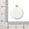 304 Stainless Steel Pendants STAS-R005-07P-04-3