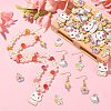 60Pcs 6 Styles Alloy Enamel Pendants ENAM-CJ0004-90-6