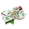 Saint Patrick's Day Bowknot Polyester & Iron Alligator Hair Clips OHAR-H011-02B-2