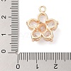 Brass Inlay Clear Glass Pendants KK-S388-18G-3