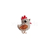 Chick Rhinestone Brooch PW-WG23392-01-5