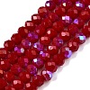 Electroplate Opaque Solid Color Glass Beads Strands EGLA-A044-P4mm-L02-1