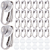 SOFPLATE 40Pcs 304 Stainless Steel Clip-on Earring Findings STAS-SP0001-23P-1