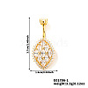 Cute Romantic Leaf Brass Cubic Zirconia Belly Rings Curved Barbell XZ8321-1-1