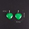 Heart Natural Gemstone Pendant Sets G-PH0026-05-3