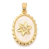 Brass Micro Pave Cubic Zirconia with Acrylic Pendants KK-S049-24G-1