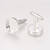 Brass Cuff Button X-KK-G175-S-2