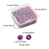 55.5G 3 Style Baking Paint Glass Round Seed Beads SEED-YW0002-28-4