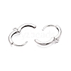 Anti-Tarnish Rhodium Plated 925 Sterling Silver Hoop Earring Findings STER-T007-114P-2