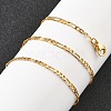 Brass Figaro Chains Necklaces for Women NJEW-D302-29G-3