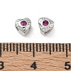 SHEGRACE Brass Magenta Cubic Zirconia Beads XGRQ4H633-681P-B-3
