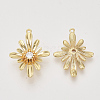 Brass Cubic Zirconia Links connectors X-KK-N216-07-2