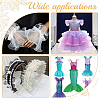10 Yards Mermaid Color Polyester Pleated Lace Trim Ribbon DIY-WH0419-43D-5