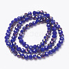 Electroplate Opaque Glass Beads Strands LS-EGLA-A034-P8mm-F14-2