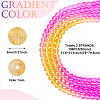 2 Strands Baking Paint Transparent Glass Beads DGLA-TA0001-20B-3