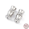 Anti-Tarnish Rhodium Plated 925 Sterling Silver Screw Clasps STER-K173-03P-4