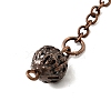 Brass Cable Chain Pointed Dowsing Pendulums HJEW-D004-04-5