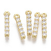 Brass Micro Pave Cubic Zirconia Charms X-KK-T060-05-I-G-NF-2