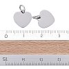 Tarnish Resistant 201 Stainless Steel Stamping Blank Tag Charms STAS-S105-T617-1-4