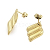 Ion Plating(IP) 304 Stainless Steel Stud Earrings for Women EJEW-N054-32G-2