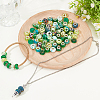 90Pcs 15 Styles Green Series Large Hole Resin European Beads OPDL-SP0001-02-3