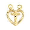 Rack Plating Brass Clear Cubic Zirconia Pendants KK-Z053-04G-1